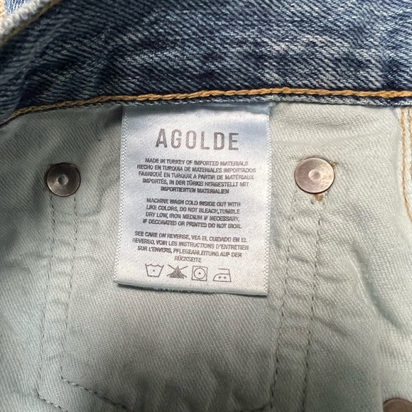 Agolde Light Blue Straight Jeans Size 28 - Picture 9 of 10